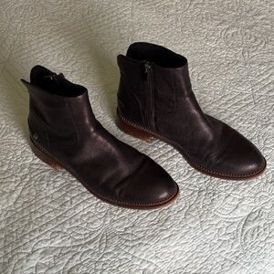 Franco Sarto Black Leather Ankle Booties